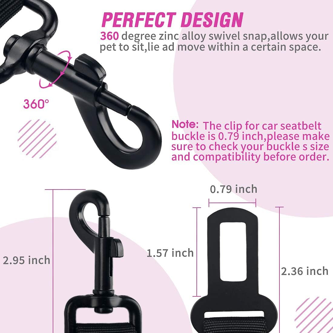 Pet seat belt 