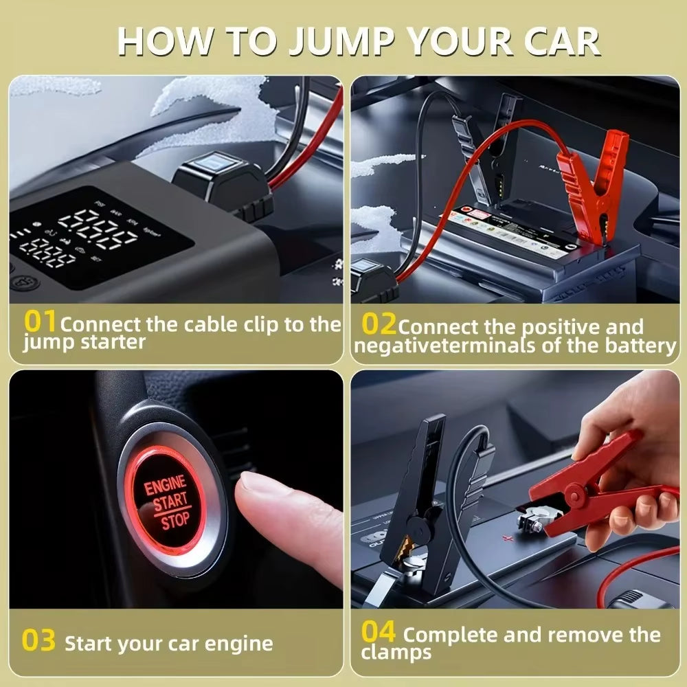 Car Jump Starter with Air Pump