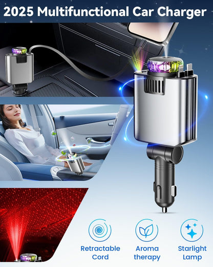 5-in-1 USB-C Car Charger with Aromatherapy